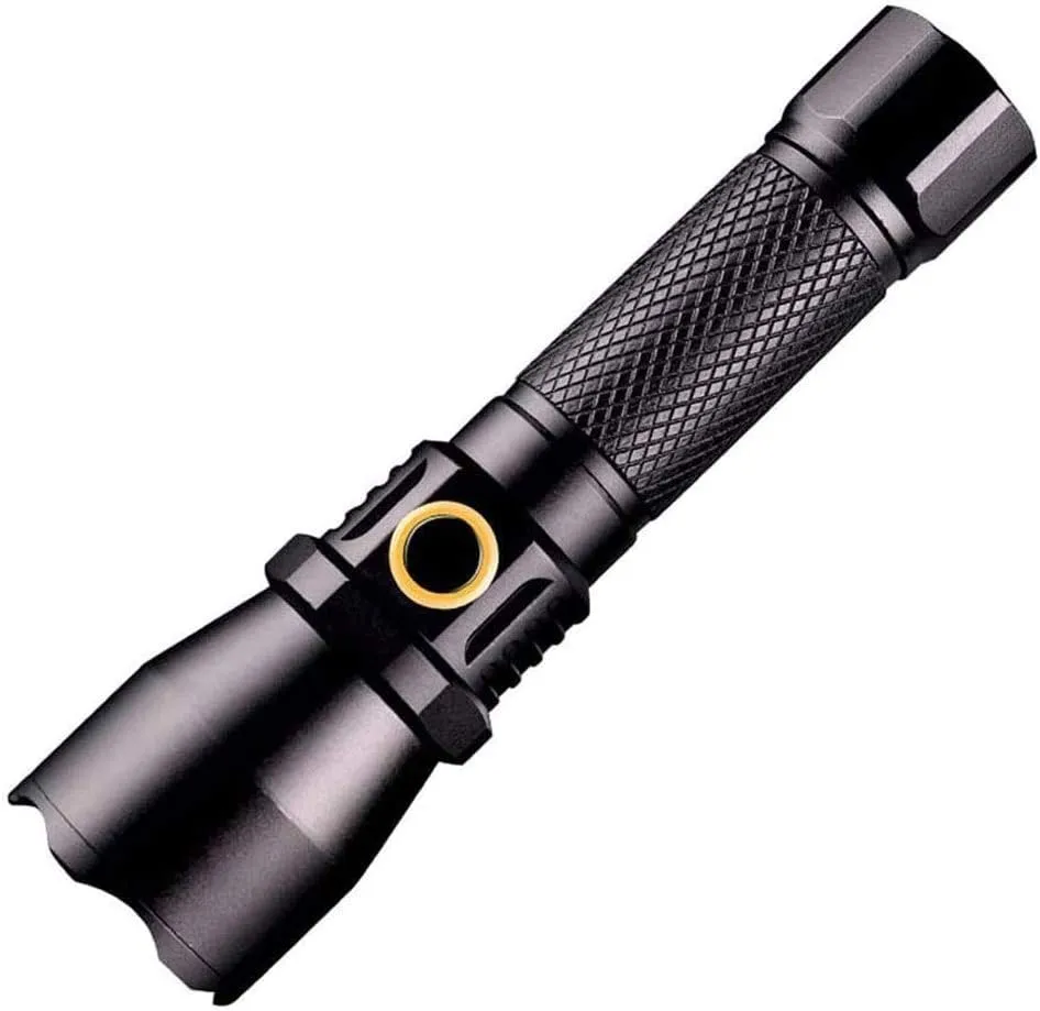 Rechargeable Flashlights High Lumens Super Bright Led Flashlight Zoomable 5 Modes Waterproof Tactical Flashlight for Camping Emergencies