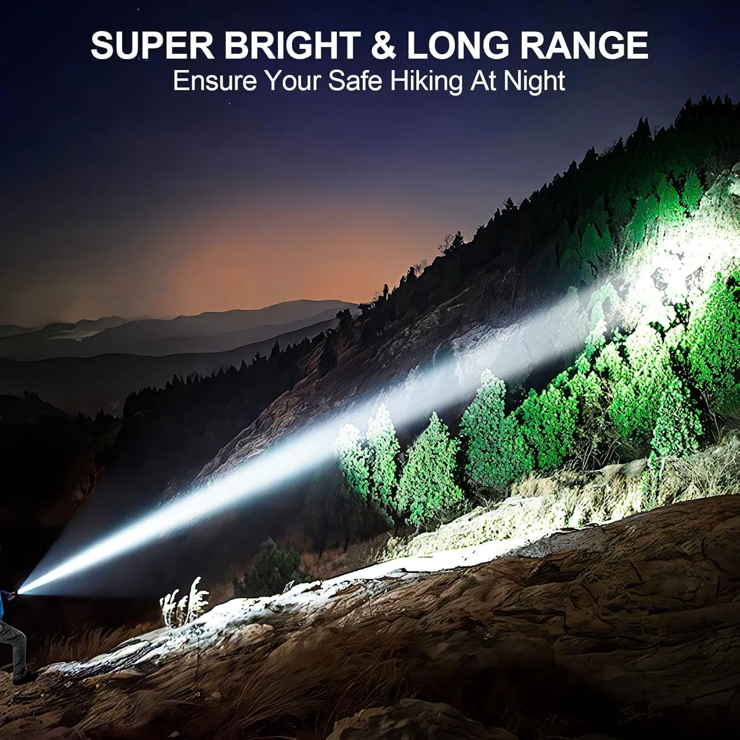Rechargeable Flashlights High Lumens, Super Bright LED Small Powerful Tactical Flashlight with Memory Function, 6Modes Pocket Waterproof Flash Light for Camping,Emergency