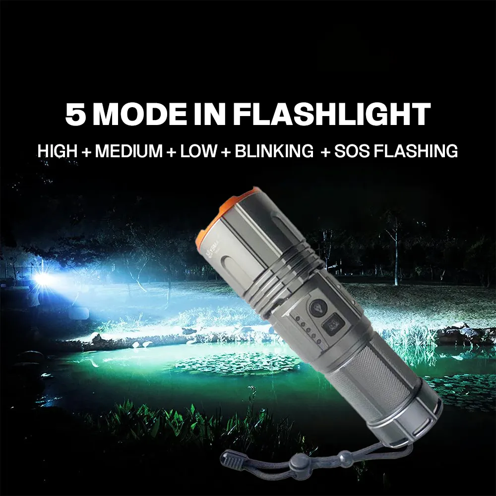 Rechargeable High-Power Flashlight YM-520 by YEMAO