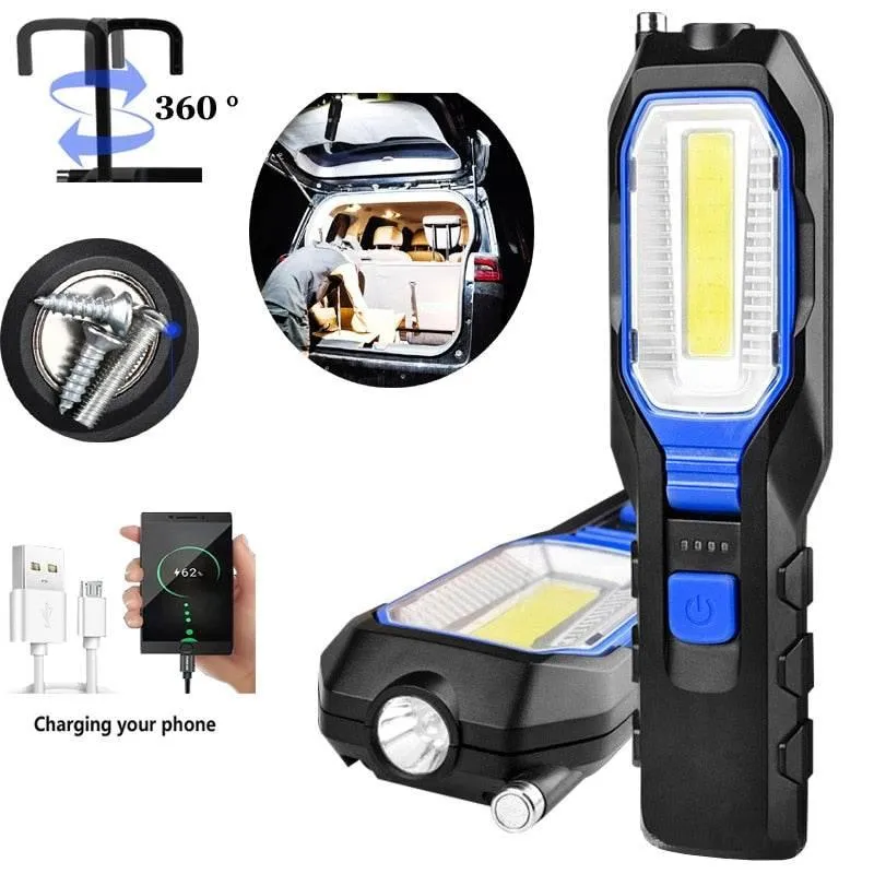 Rechargeable LED Flashlight Power Bank - Essential Camping Gear