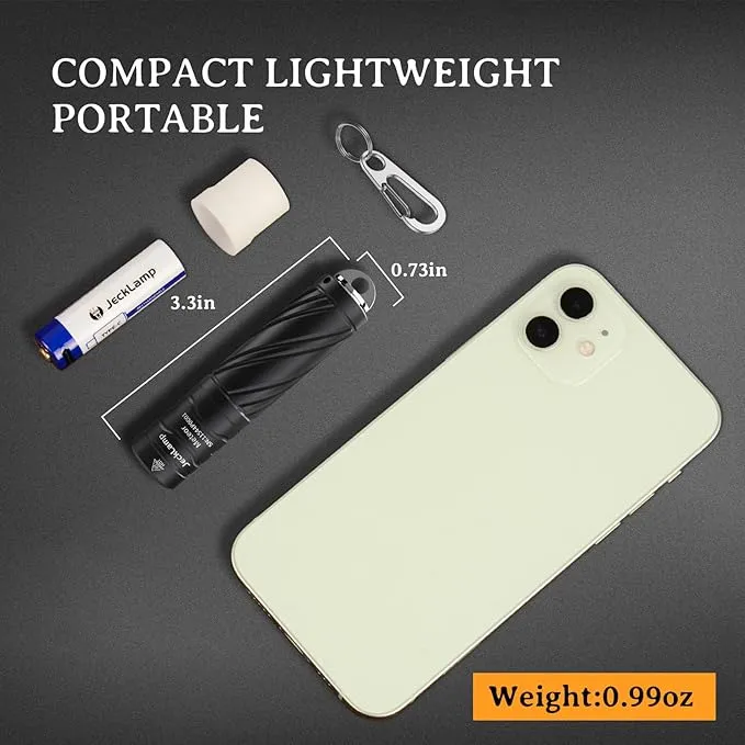 Rechargeable Mini Flashlight with Magnetic Tail, 800 High Lumens Bright Small Flashlight, IP68 Waterproof EDC Flashlight, 5 Modes Keychain Flashlight for Camping Hiking