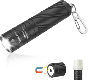 Rechargeable Mini Flashlight with Magnetic Tail, 800 High Lumens Bright Small Flashlight, IP68 Waterproof EDC Flashlight, 5 Modes Keychain Flashlight for Camping Hiking