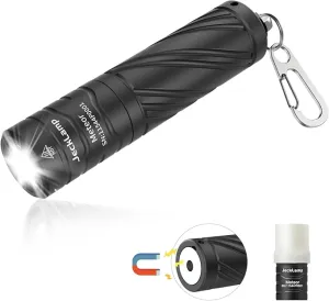 Rechargeable Mini Flashlight with Magnetic Tail, 800 High Lumens Bright Small Flashlight, IP68 Waterproof EDC Flashlight, 5 Modes Keychain Flashlight for Camping Hiking