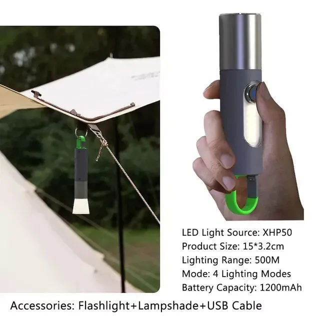 Rechargeable Tactical Laser Flashlight