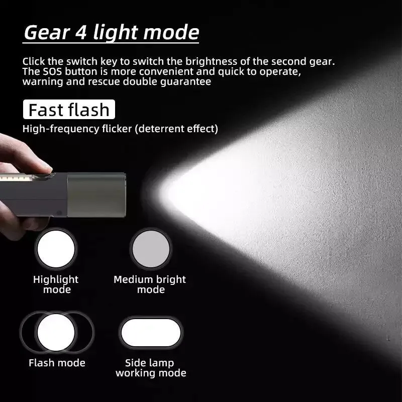 Rechargeable Tactical Laser Flashlight