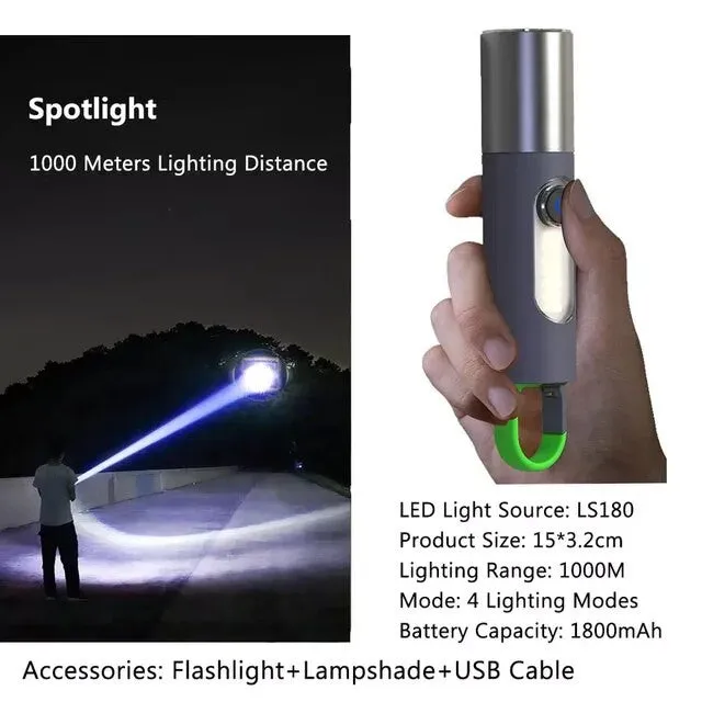 Rechargeable Tactical Laser Flashlight