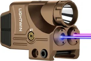 Red Green Blue Purple Laser Beams with 800 Lumens Flashlight for Pistols, 3 in1 Laser Light Combo, Tactical USB Rechargeable Laser Sight, Strobe & Steady Flashlight for Picatinny Rail