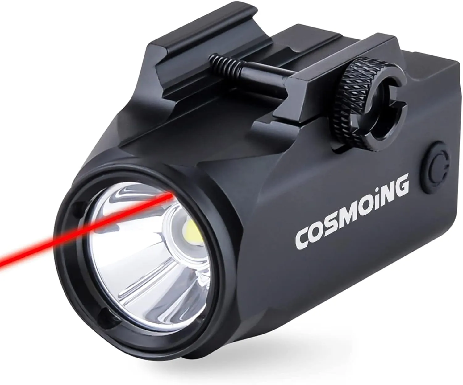 Red Laser Light Combo, Magnetic Charging 900 Lumen Laser Sight Combo Gun Flashlight with Rechargeable Battery Inside, Strobe Function for Rifles with Picatinny Rail Mount