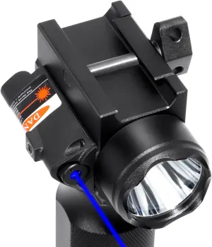 Red/Green/Blue Laser Sight with 1000 Lumens Tactical Flashlight for Rifle, Beam Light Combo, Hard Anodized Aluminum Alloy, Laser Class IIIA, 5mW
