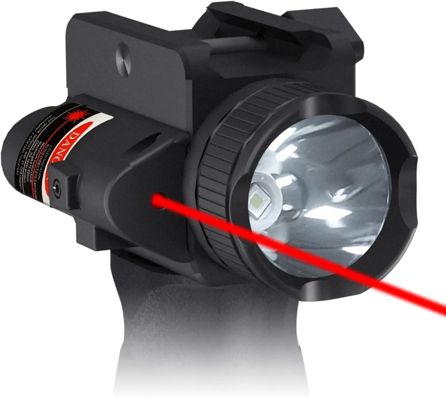 Red/Green/Blue Laser Sight with 2000 Lumens Tactical Flashlight for Rifle, Beam Light Combo, Hard Anodized Aluminum Alloy, Laser Class IIIA, 5mW