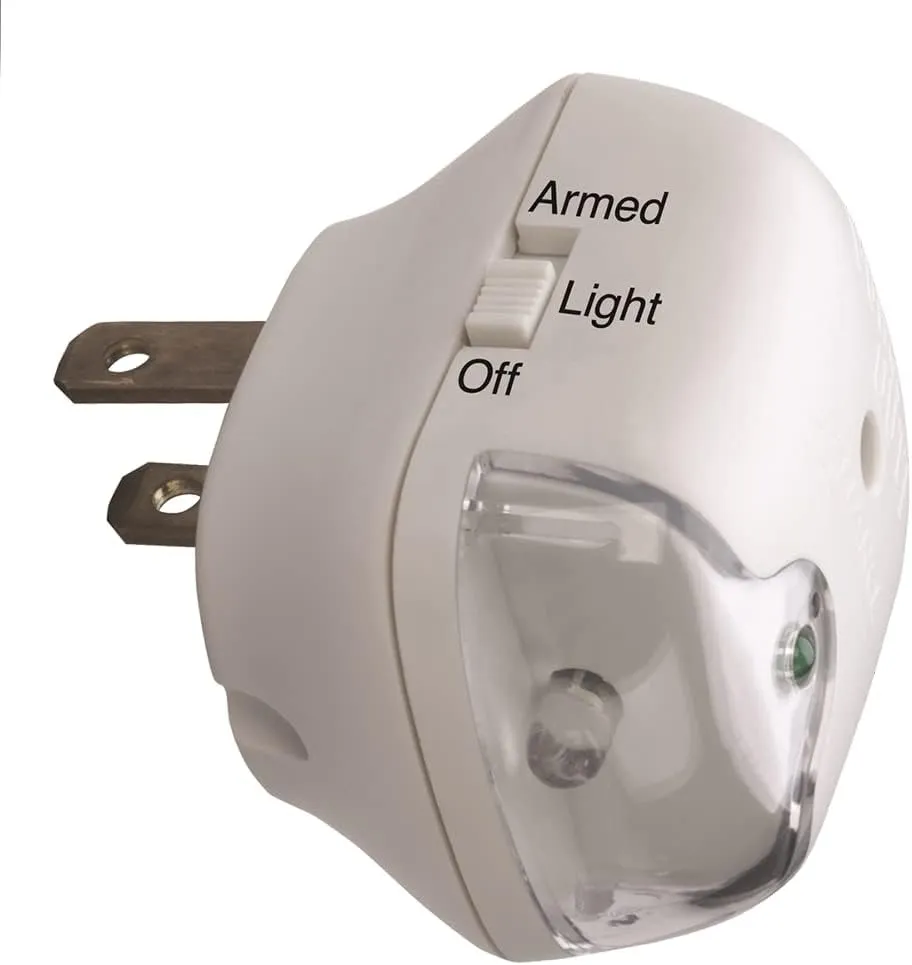 Reliance Controls THP207 Plug-In Power Failure Alarm with LED Flashlight,White