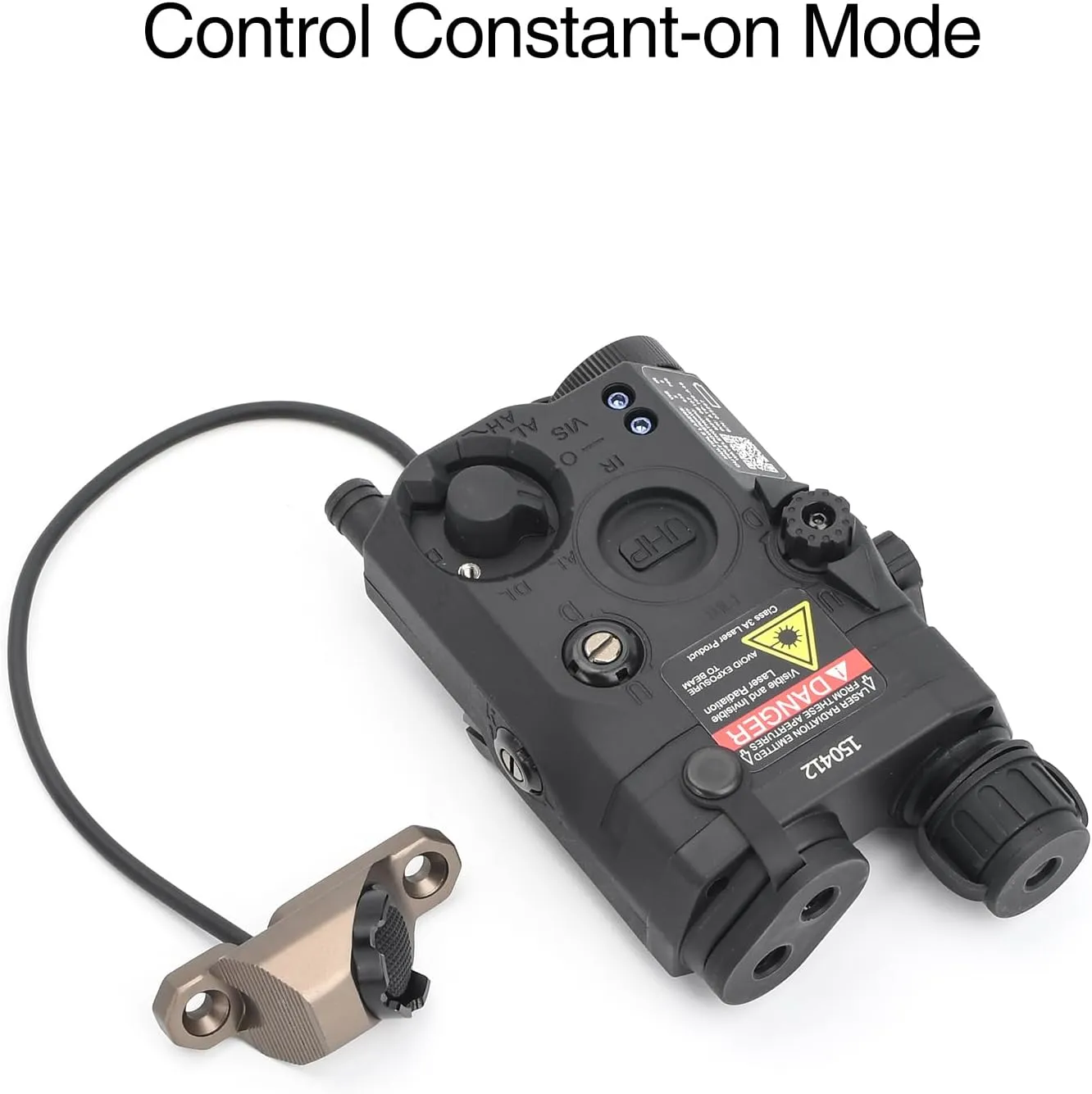 Remote Pressure Switch, Tactical Flashlight Weapon Light Switch with 2.5mm Plug for DBAL NGAL PEQ Laser with 2.5mm Interface, Aluminium Alloy Switch Fit for Mlok/Keymod Rail