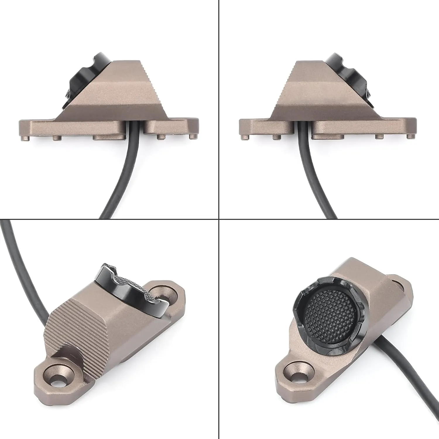 Remote Pressure Switch, Tactical Flashlight Weapon Light Switch with 2.5mm Plug for DBAL NGAL PEQ Laser with 2.5mm Interface, Aluminium Alloy Switch Fit for Mlok/Keymod Rail
