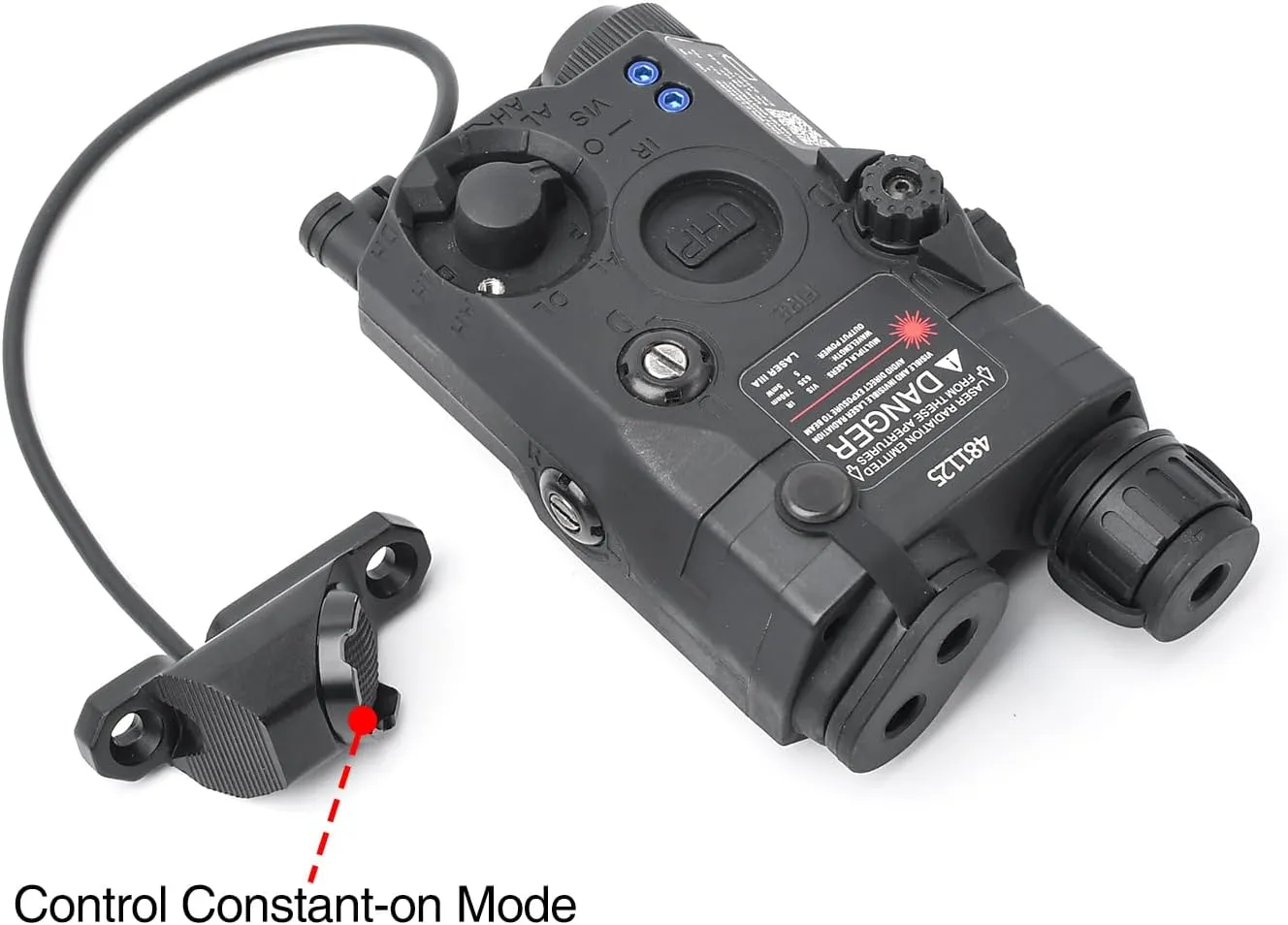 Remote Pressure Switch, Tactical Flashlight Weapon Light Switch with 2.5mm Plug for DBAL NGAL PEQ Laser with 2.5mm Interface, Aluminium Alloy Switch Fit for Mlok/Keymod Rail