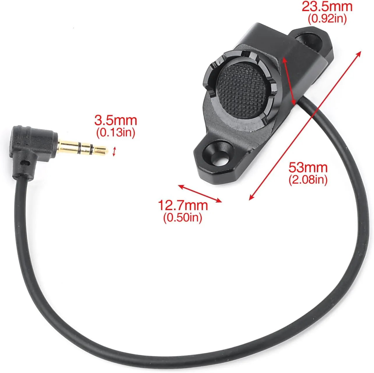 Remote Pressure Switch, Tactical Flashlight Weapon Light Switch with 3.5mm Plug for DBAL NGAL PEQ Laser with 3.5mm Interface, Aluminium Alloy Switch Fit for Mlok/Keymod Rail