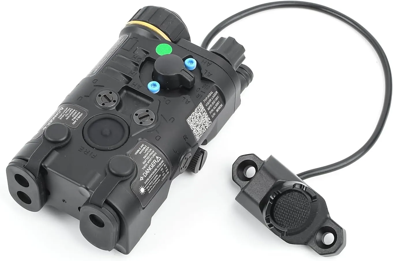 Remote Pressure Switch, Tactical Flashlight Weapon Light Switch with 3.5mm Plug for DBAL NGAL PEQ Laser with 3.5mm Interface, Aluminium Alloy Switch Fit for Mlok/Keymod Rail