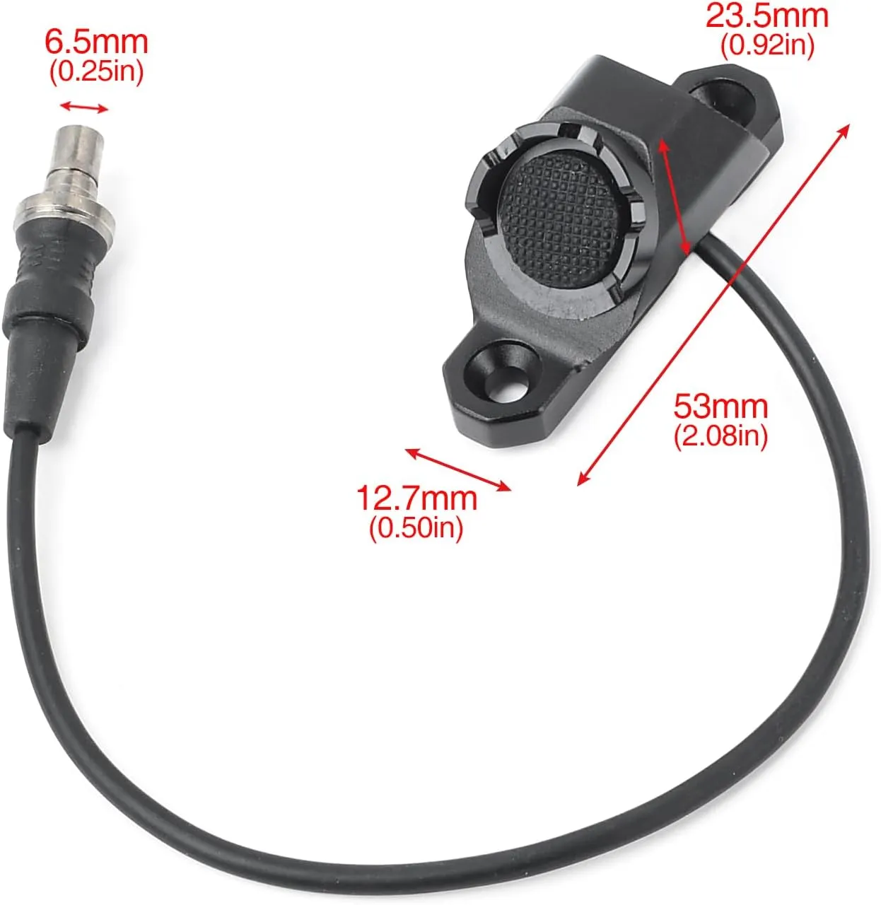 Remote Pressure Switch, Tactical Flashlight Weapon Light Switch with SF Plug for M300 M600 Scout Light, Aluminium Alloy Switch Fit for Mlok/Keymod Rail