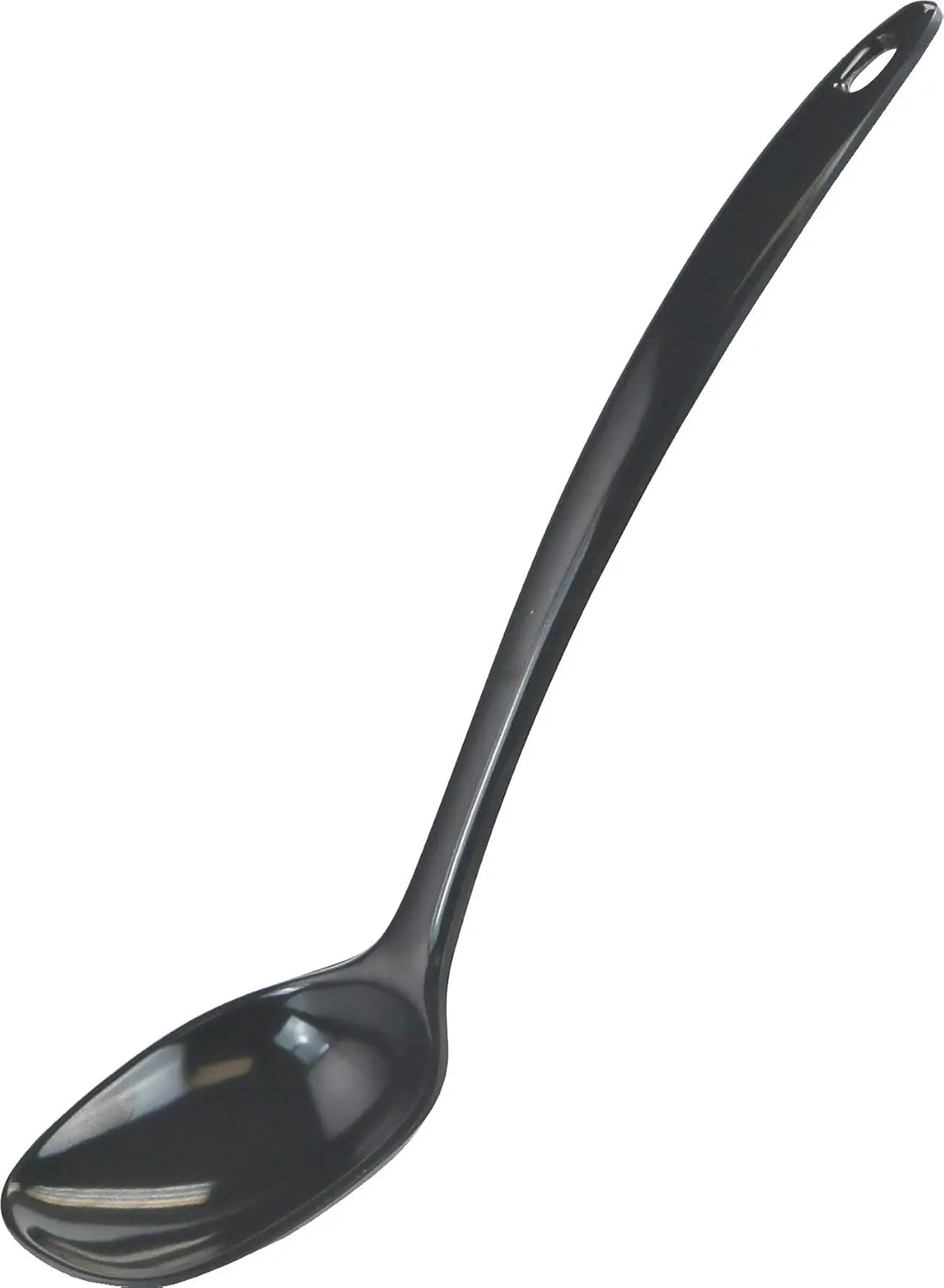 Reston Lloyd Cooking Spoon for Serving, Basting, Mixing, Heat Resistant, BPA Free Melamine 11 inch Utensil with Ergonomic Handle, Set of 6, Charcoal