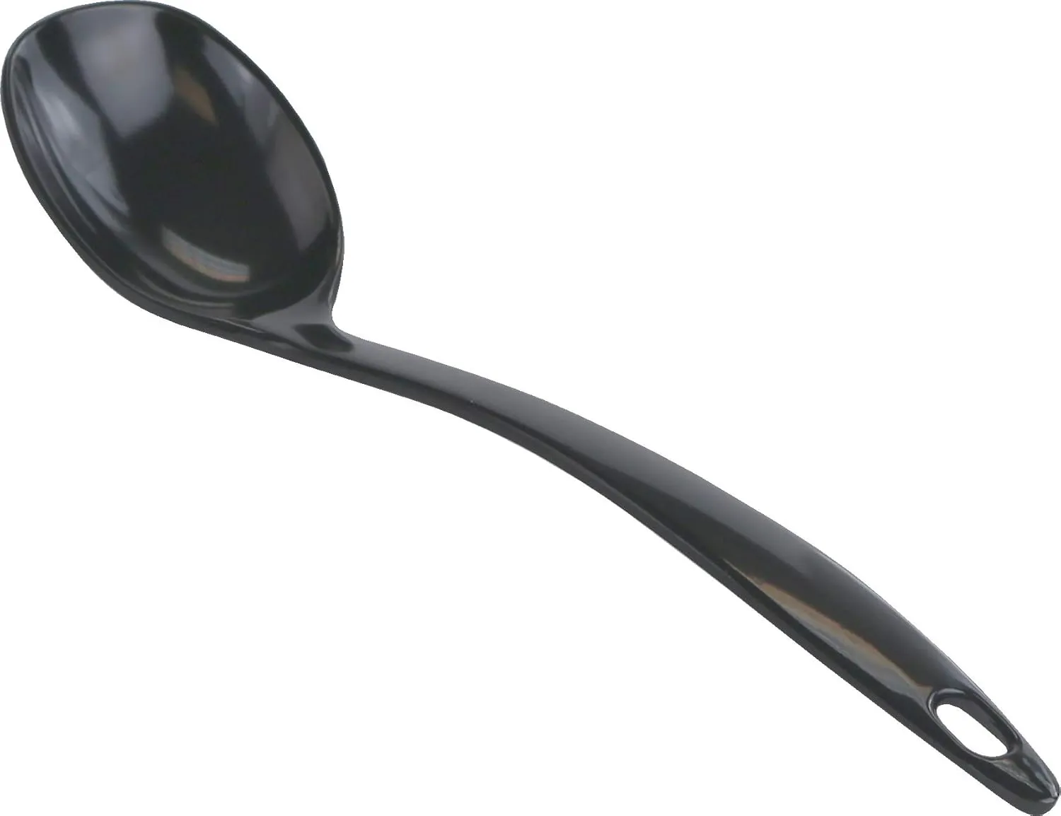Reston Lloyd Cooking Spoon for Serving, Basting, Mixing, Heat Resistant, BPA Free Melamine 11 inch Utensil with Ergonomic Handle, Set of 6, Charcoal