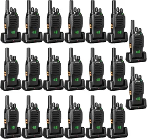 Retevis H777H Two Way Radios Long Range Rechargeable,Compact Walkie Talkies,Intuitive,Channel,Power Display,USB-C Charging,Hands Free,Business radios for Manufacturer,Healthcare,School (20 Pack)
