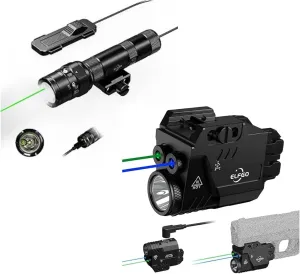 Rifle Flashlight Laser Combo Tactical Flashlight Laser Light Beam Combo for Glock