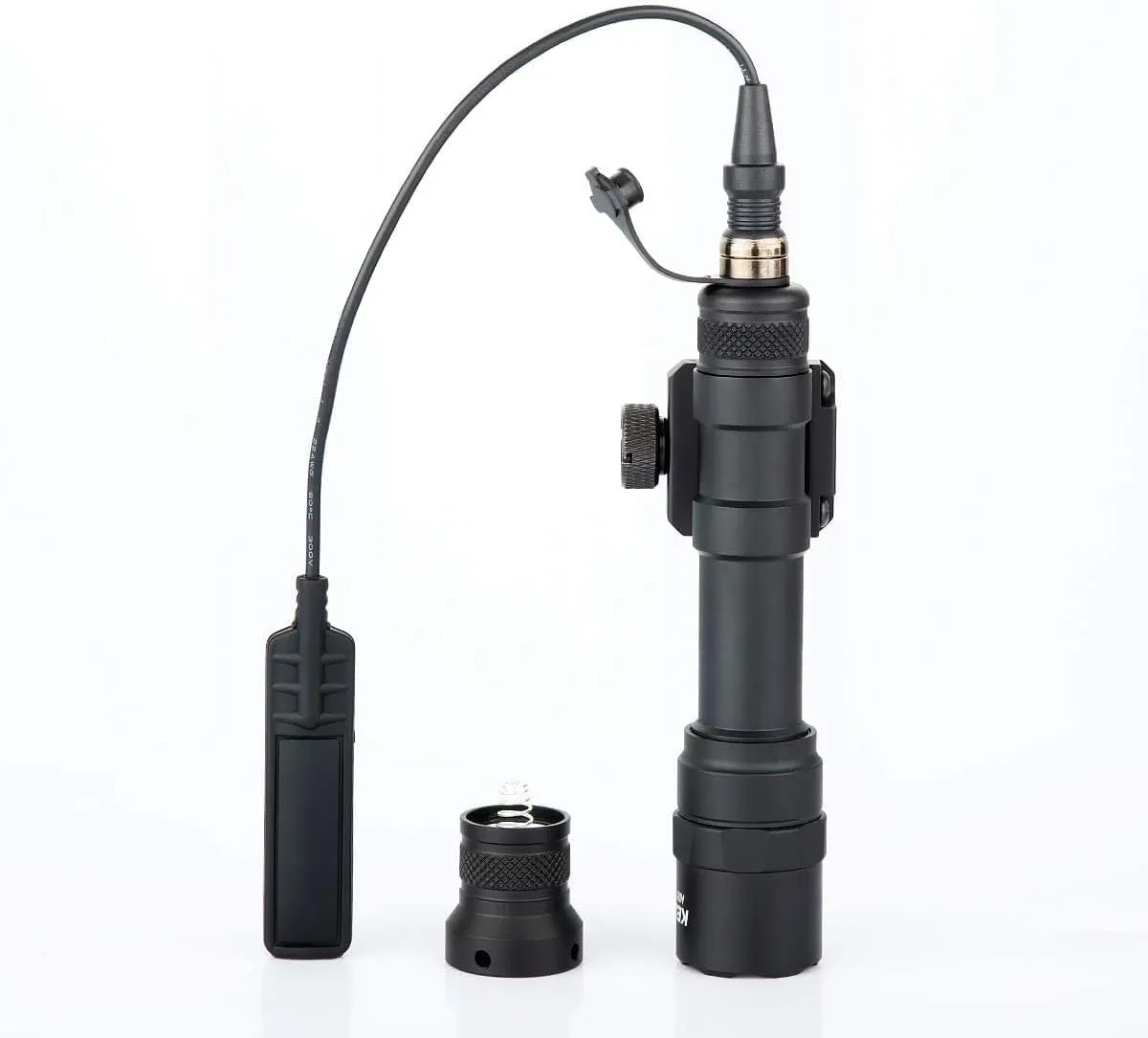 Rifle Weapon Flashlights, Tactical Picatinny Lights, Constant and Momentary Output, with Pressure Switch 20mm Mount Rail