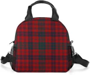 Ross Red Tartan Clans of Scotland Adjustable Shoulder Strap Insulated And Leak Proof Premium Lunch Bag Unisex