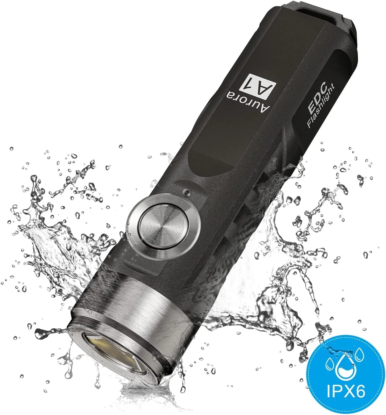 RovyVon A1 Gen 4 Rechargeable EDC Flashlight 650 Lumens Super Bright Outdoor Mini Keychain Flashlights for Everyday Carry, Camping (Black)