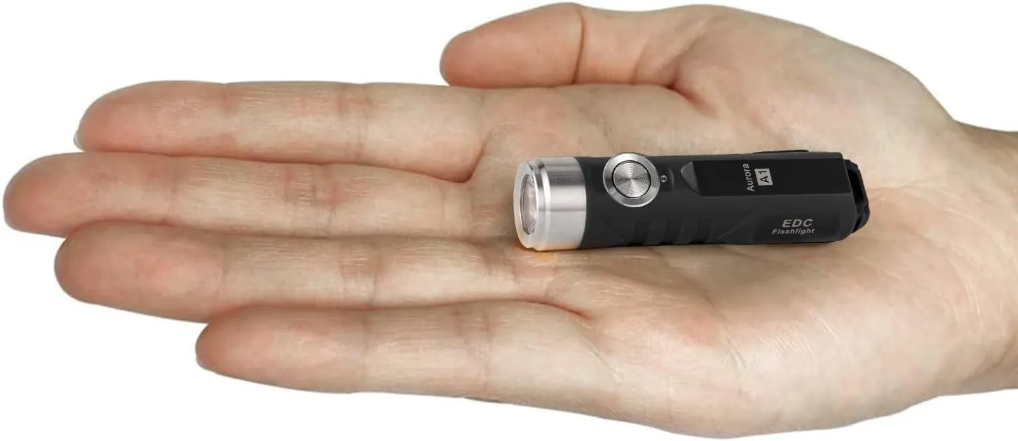RovyVon A1 Gen 4 Rechargeable EDC Flashlight 650 Lumens Super Bright Outdoor Mini Keychain Flashlights for Everyday Carry, Camping (Black)