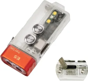 RovyVon Angel Eyes E5 GITD Keychain Flashlight, EDC Flashlight with 700 Lumens Primary Light and Practical Auxiliary Lights, Powered by AAA Battery or Built-in Battery