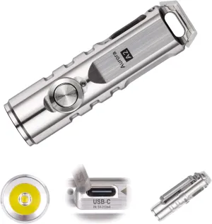 RovyVon Aurora A2 G4 Bright Keychain Flashlight USB C Rechargeable EDC Flashlight 650 lumens Small Magnetic Clip Flashlight, Lockout Feature Momentary On for Daily Carry Use