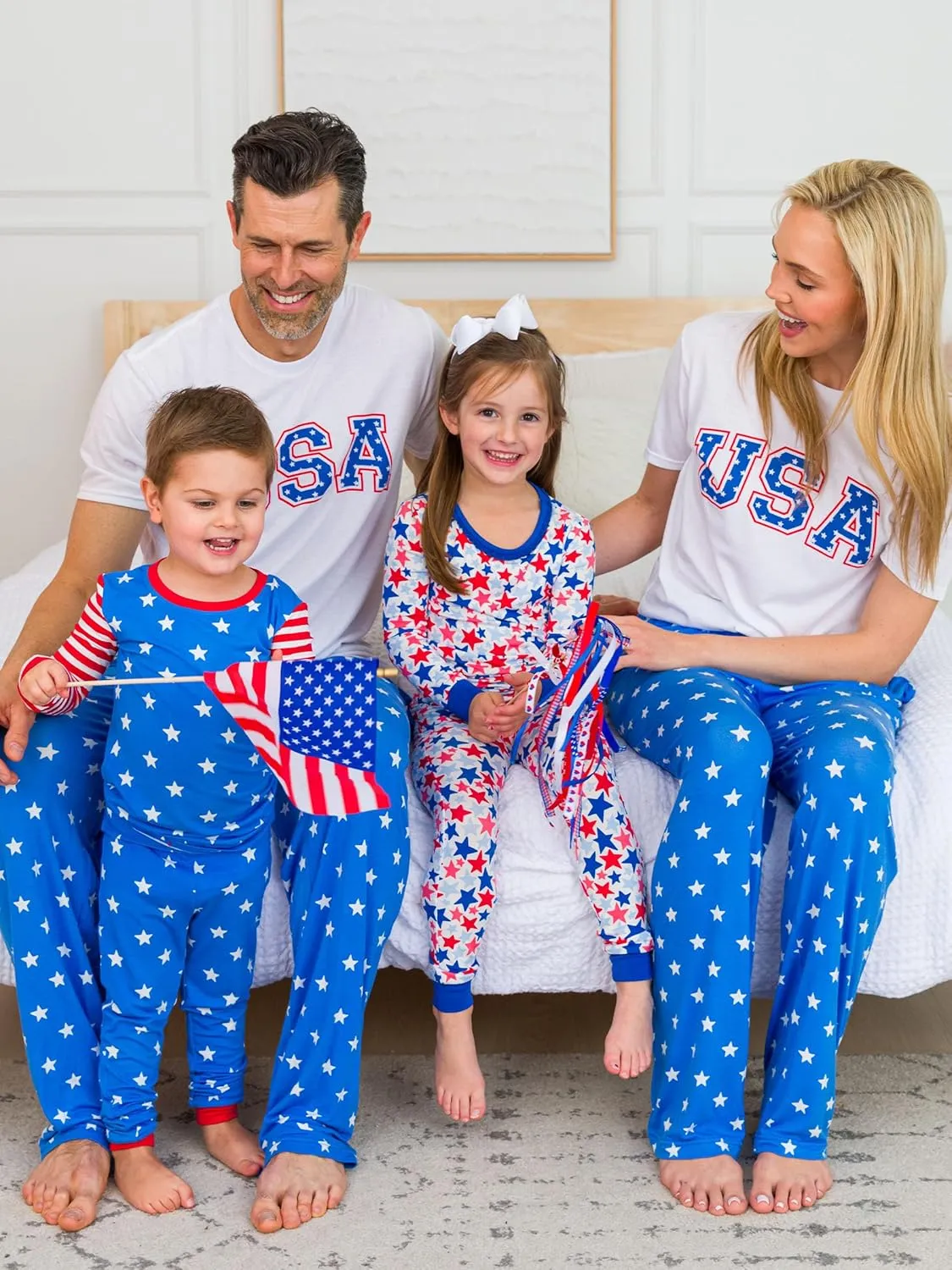 RuffleButts SoftSnooze™ Viscose from Bamboo Toddler/Big Girls Ruffle Long Sleeve Pajama Set