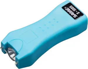 SABRE 2-in-1 Stun Gun and Flashlight and Belt Holster, Emits 1.60 Powerful Pain Inducing Microcoulombs (µC) Charge, 120 Lumen LED Flashlight, Rubberized Grip, Compact Design, Rechargeable