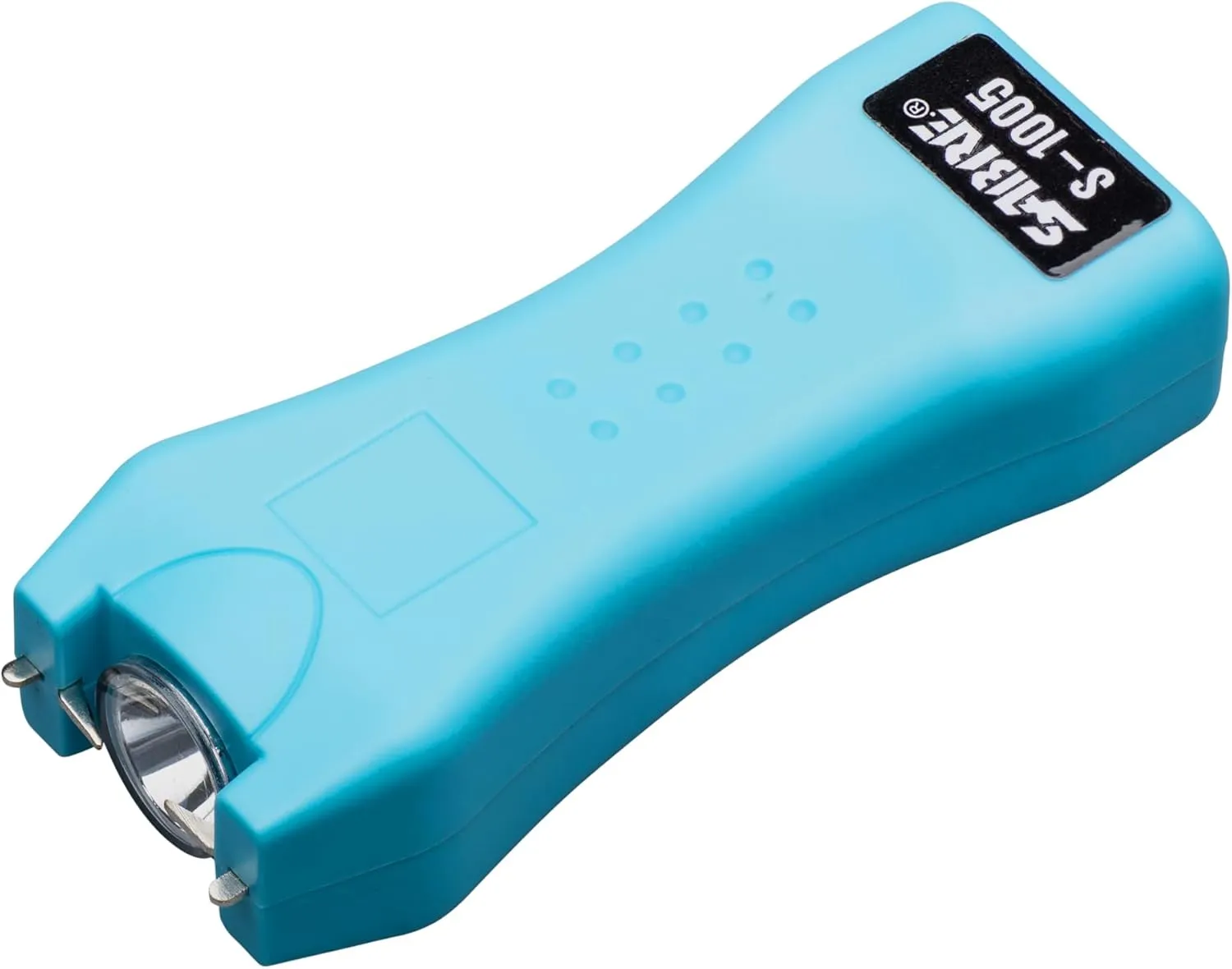 SABRE 2-in-1 Stun Gun and Flashlight and Belt Holster, Emits 1.60 Powerful Pain Inducing Microcoulombs (µC) Charge, 120 Lumen LED Flashlight, Rubberized Grip, Compact Design, Rechargeable