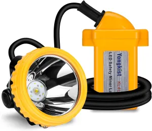 Safety Mining Headlight Underground Headlamp Rechargeable Hard Hat Headlamp Explosion Rroof Headlight Cap Lamp for Coal Miner Outdoor Sports
