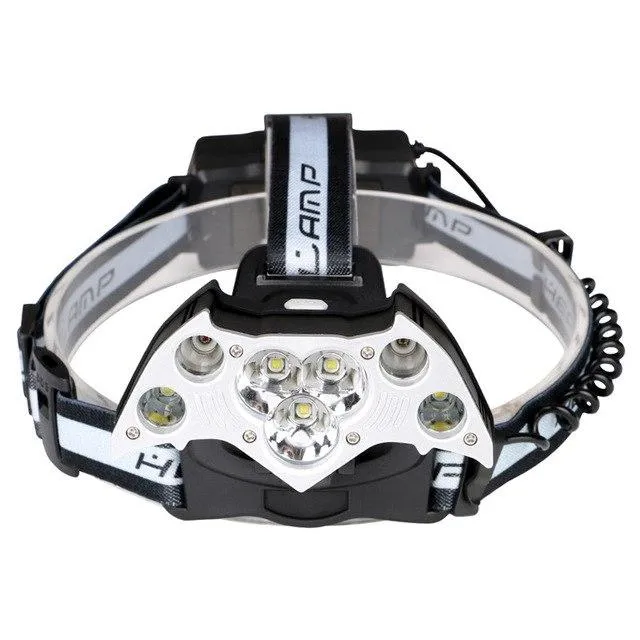 SANYI 3*T6 2*XPE Headlight 5 Modes Flashlight Forehead USB Rechargeable 18650 Battery Camping Light Portable Lantern 23000LM