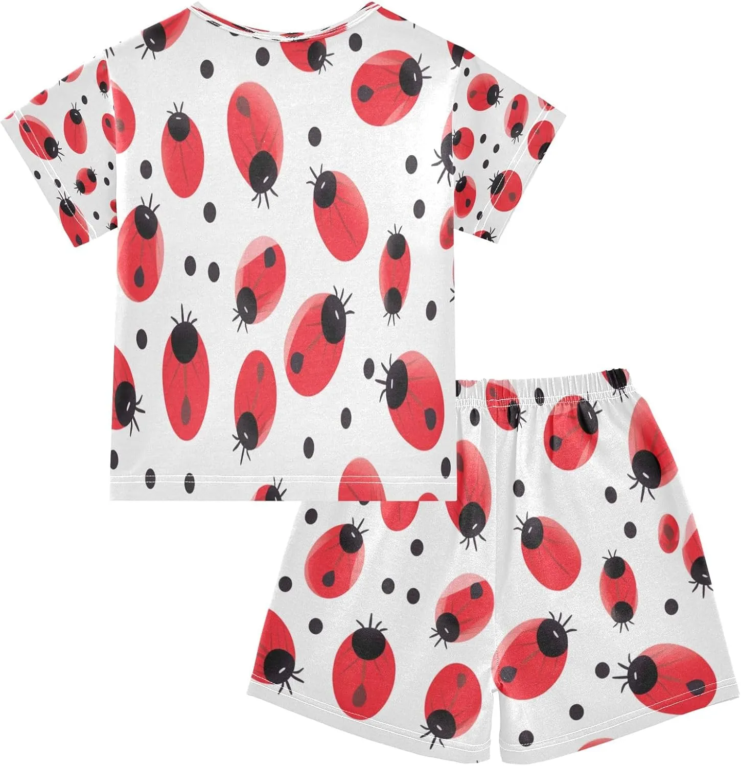 senya Coccinella Septempunctata Summer Pajamas Set Short Cotton Sleepwear 2 Piece
