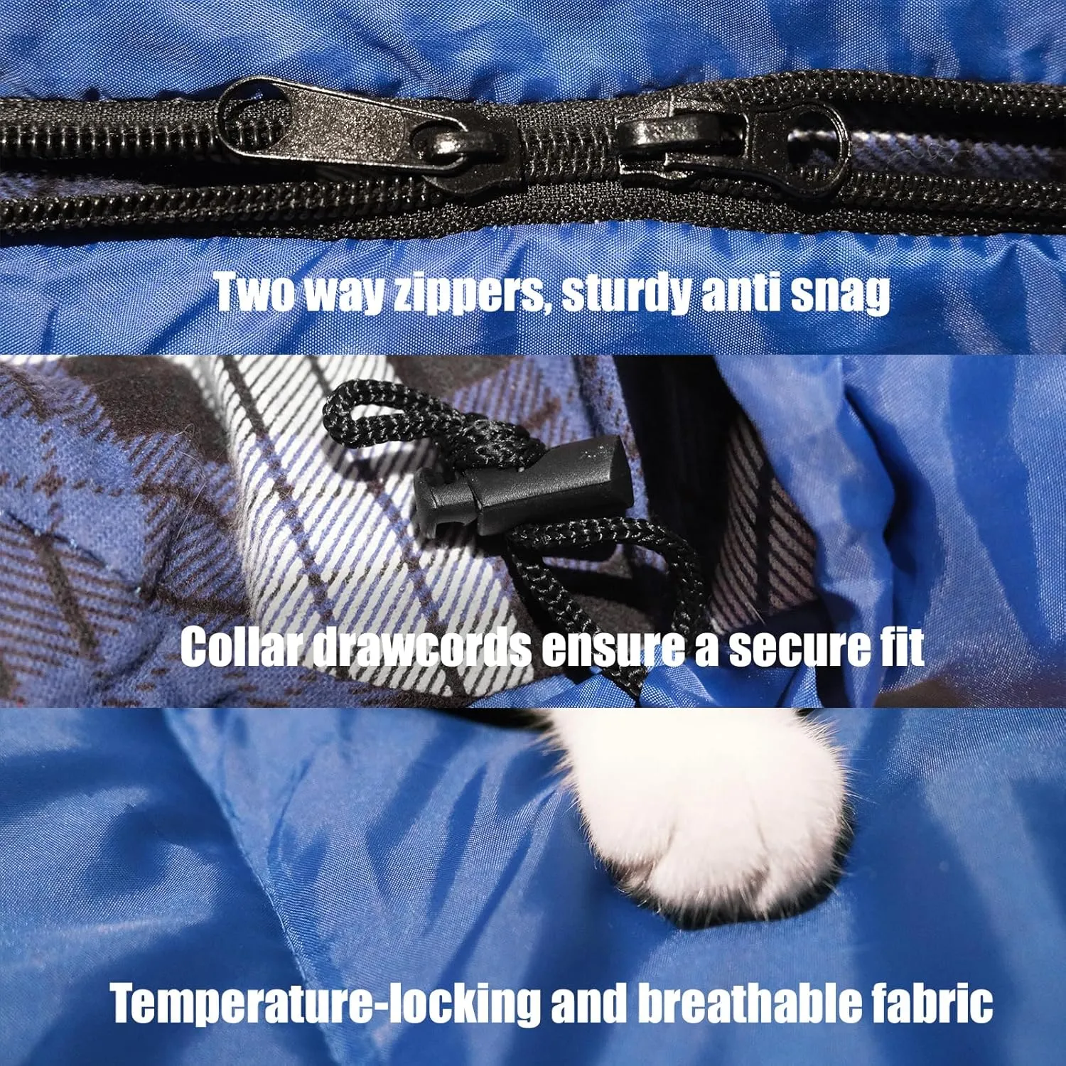 ShinHye 0 Degree Sleeping Bag for Adults - Cotton Flannel 4 Season Cold Weather Winter, XXL Big and Tall Camping Sleeping Bag with Compression Sack