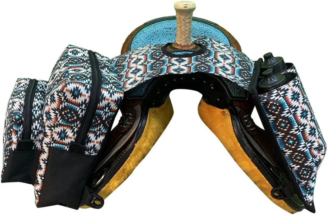 Showman Aztec Print Insulated Horn Bag w/Water Bottles