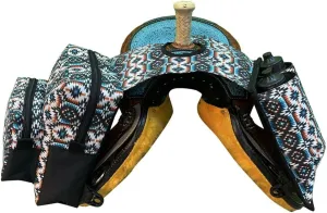 Showman Aztec Print Insulated Horn Bag w/Water Bottles
