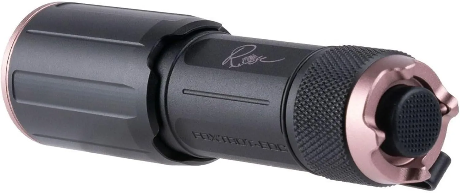 Sig Sauer Foxtrot-EDC 1350 Lumens Durable Waterproof Rechargeable Tactical Handheld Flashlight with Metal Deep Carry Pocket Clip, Compact Rose