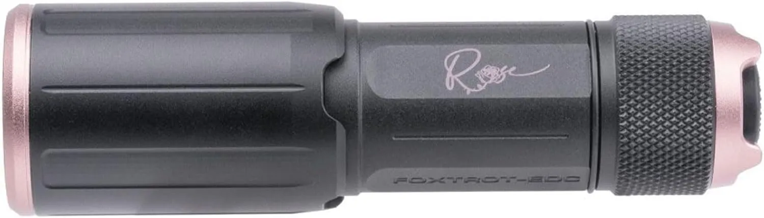 Sig Sauer Foxtrot-EDC 1350 Lumens Durable Waterproof Rechargeable Tactical Handheld Flashlight with Metal Deep Carry Pocket Clip, Compact Rose