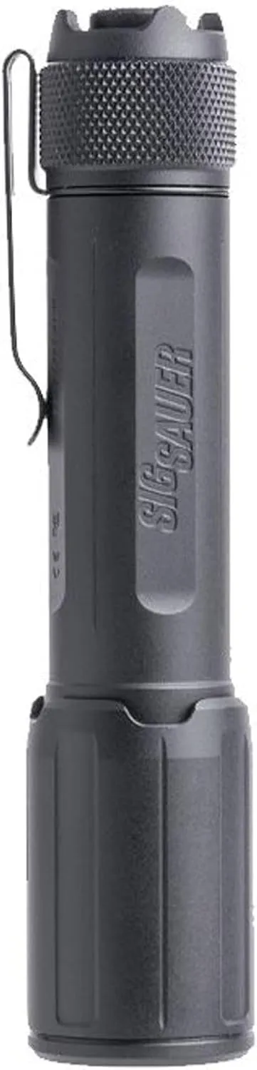 Sig Sauer Foxtrot-EDC 1350 Lumens Durable Waterproof Rechargeable Tactical Handheld Flashlight with Metal Deep Carry Pocket Clip, Full-Size