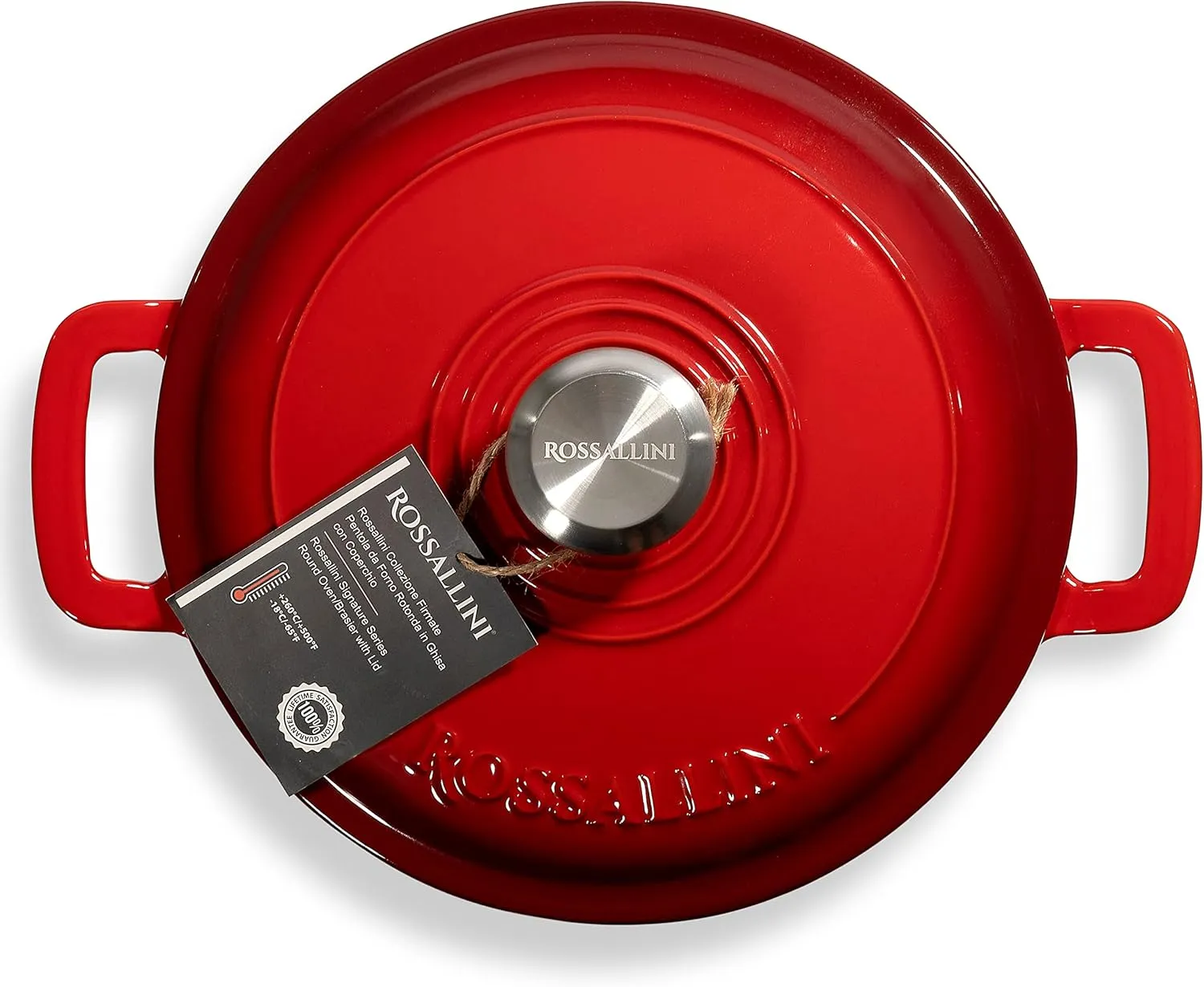 Signature Enameled Cast Iron Braiser, Non-Stick Serving Pot with Tight Fitting Lid for Perfect Roasting, Baking, Sauteing, Searing, and Pan Frying | 1.5Q (1.4L) - Red