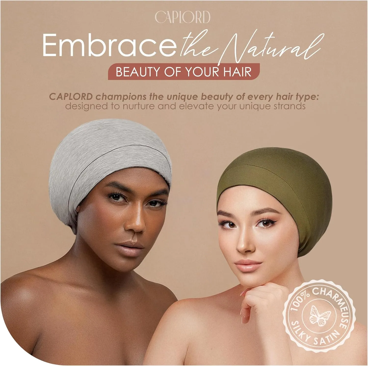 Silk Satin Bonnet Hair Cover Sleep Cap for Sleeping Beanie Hat Adjustable Stay On Headwear Lined Natural Nurse Cap for Women