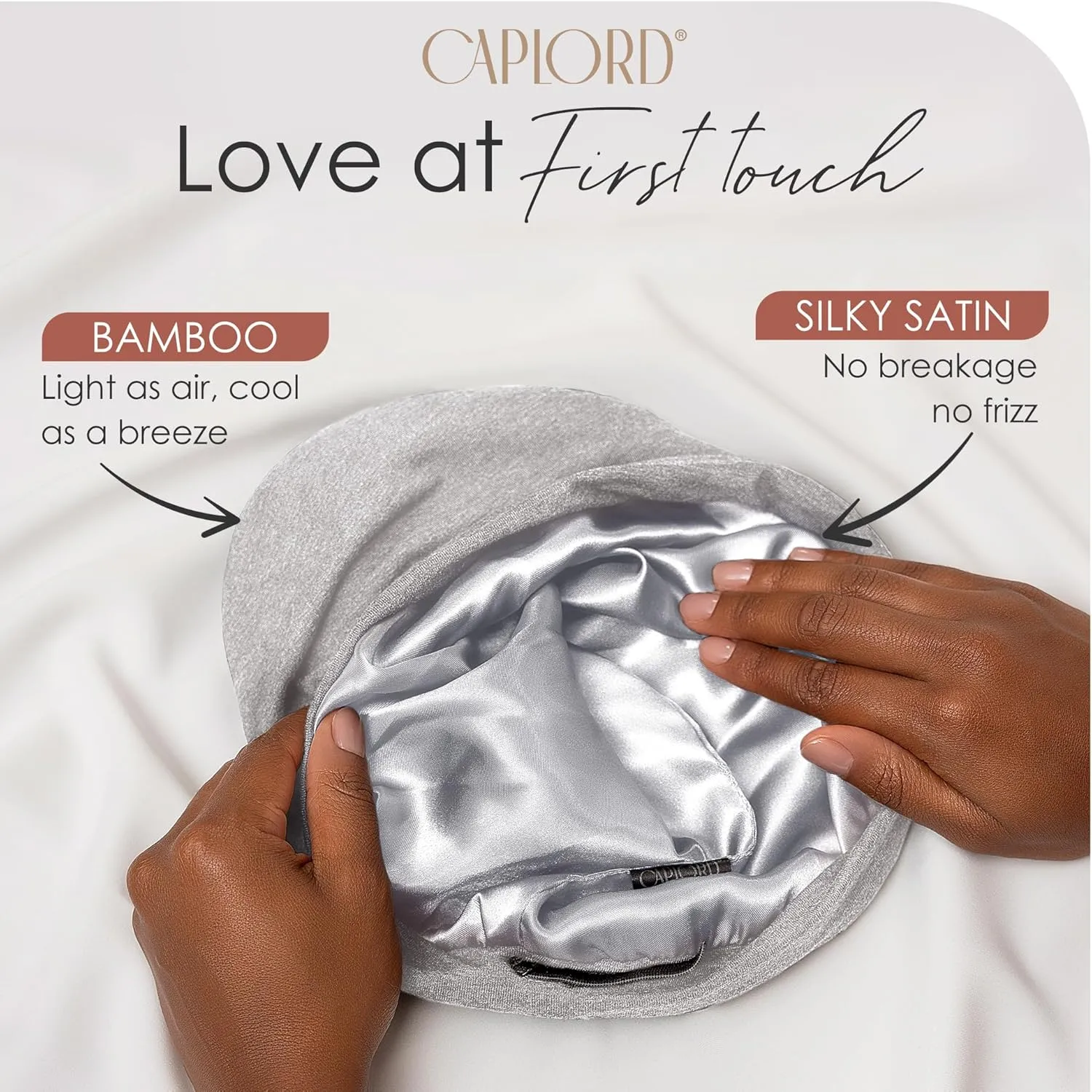 Silk Satin Bonnet Hair Cover Sleep Cap for Sleeping Beanie Hat Adjustable Stay On Headwear Lined Natural Nurse Cap for Women