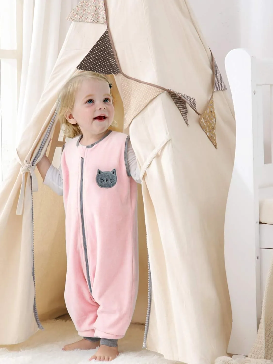 Sincere Baby Sleep Sack Spring Autumn Warm Infant Walking Sleeping Bag with Legs Wearable Blankets Pajamas 6M-4Years