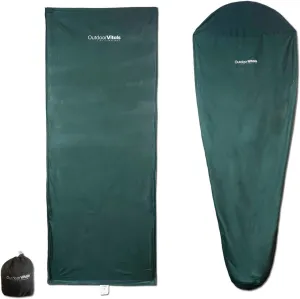 Sleeping Bag Liner (Charcoal, Rectangular/Micro Polyester)