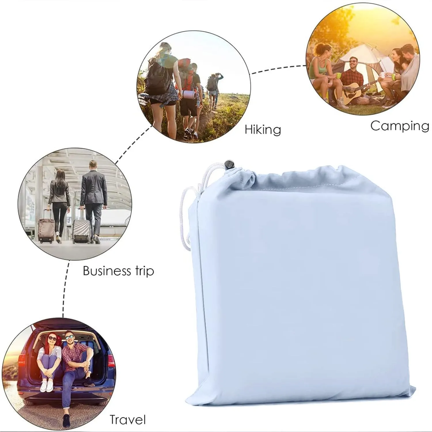 Sleeping Bag Liner, Lightweight Portable, Soft Travel and Camping Sheet, with Compact and Carry Bag, for Travel, Hotel