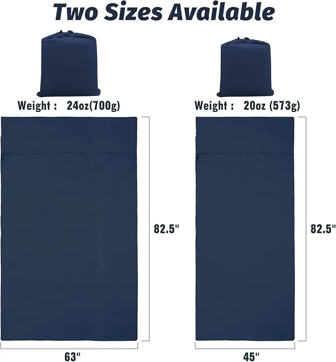 Sleeping Bag Liner,Lightweight Single/Double Sleep Sack,Camping & Travel Sheets for Adults,Premium Soft Hotel Sheet for Outdoor Traveling Hiking Hotel Picnics